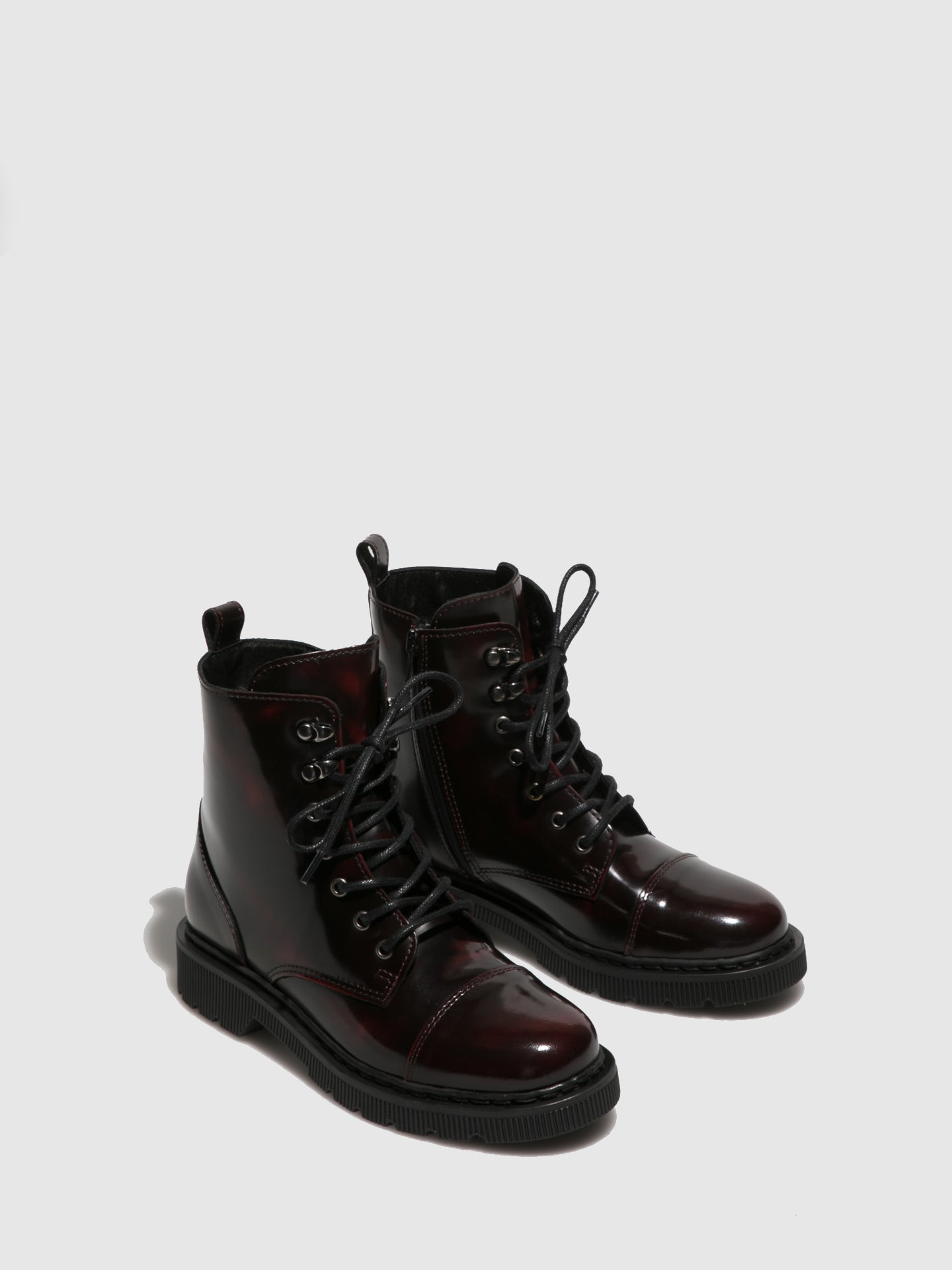 Foreva Botins com Atacadores em Carmesim